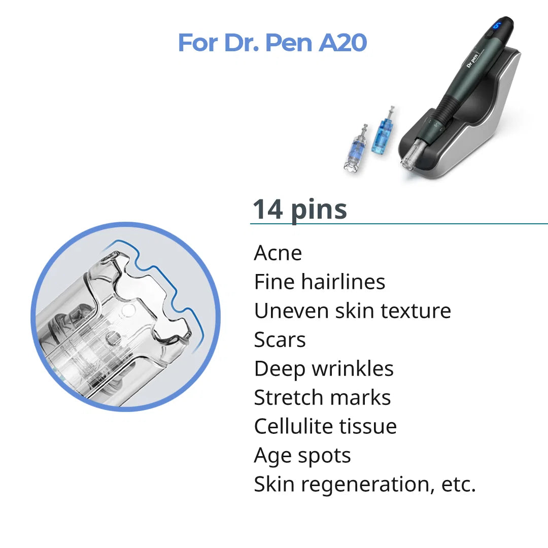 Dr. Pen A20 Cartridges - 10 Pack 14 Needles