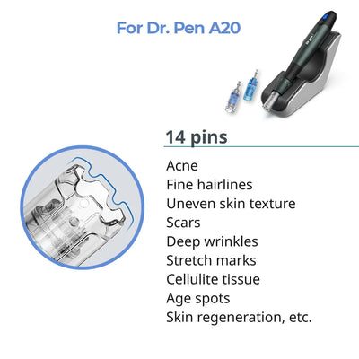 Dr. Pen A20 Cartridges - 10 Pack 14 Needles